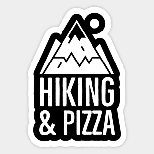 Hiking And Pizza Sticker